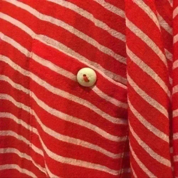 J Crew factory Red Striped Peasant One Pocket Sz s - Picture 4 of 8